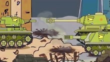 坦克世界搞笑动画：小白坦克打不过小绿坦克的时候，举起白旗投降