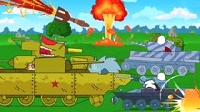 坦克动画：疯狂的坦克KB-44攻击敌人