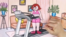 趣味定格动画：小美举白旗，放弃减肥的念头！