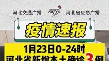 1月23日0-24时 河北省新增本土确诊3例