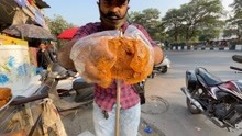 著名的苏拉特芝士沙威玛||印度街头食品