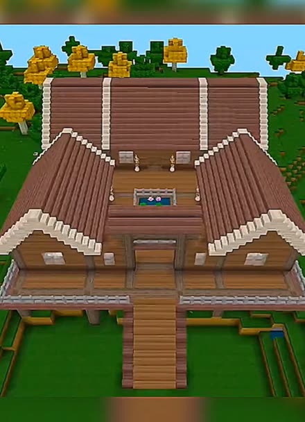 迷你世界速建简易生存木屋别墅,好漂亮的样子!