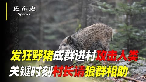 野猪肆虐人类村庄,攻击人类毁坏庄稼,关键时刻村长请狼群相助