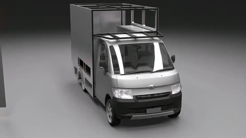 大发微卡露营车建造3d建模展示