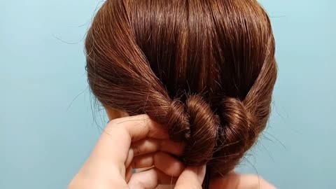 最简单的盘发方法图片