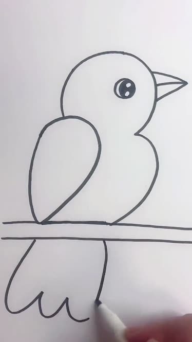 小鸟简笔画可爱画法图片