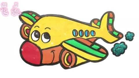 儿童绘画,学画飞机