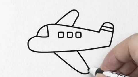高难度飞机怎么画简单图片