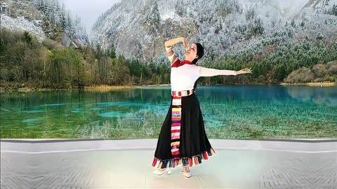 藏族舞《扎嘎拉雪山》歌声抒情心随舞动